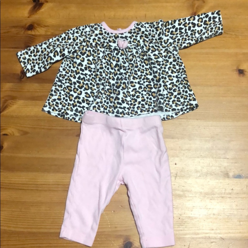 Cheetah print long sleeve and pink pants